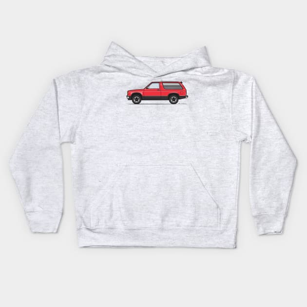 stock chevy blazer Kids Hoodie by JRCustoms44